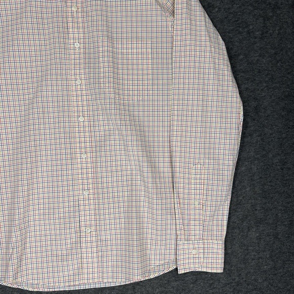 Sid Mashburn Shirt Mens M Red Blue Yellow Check Long Sleeve Button Up Preppy - Picture 3 of 9